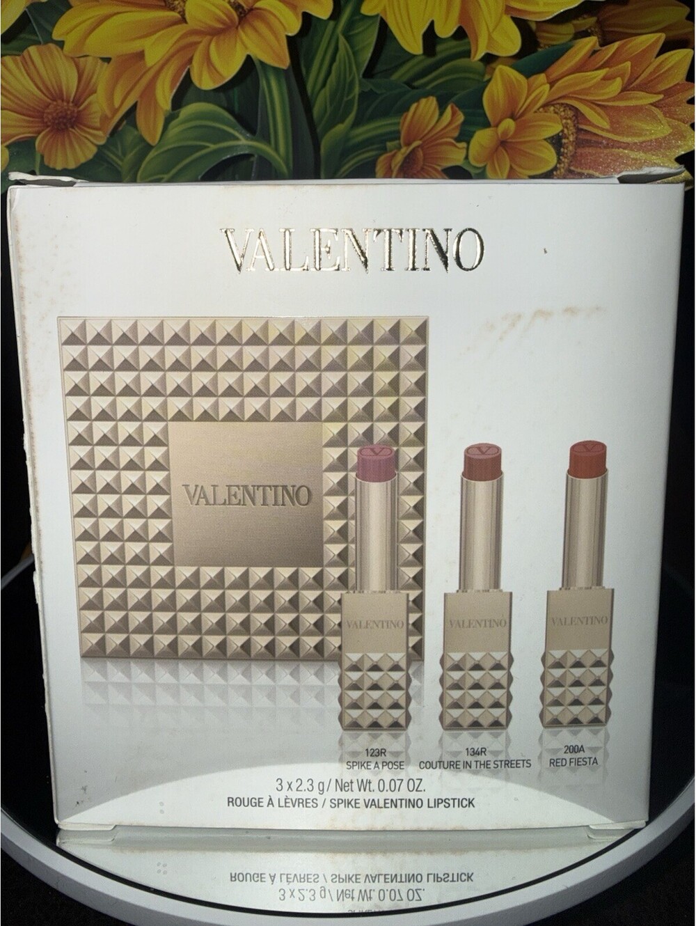 Spike Valentino Lipstick Clutch Set- Valentino 3 x 2.3g - 123R 134R 200A NIB